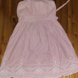 Baby pink tube dress